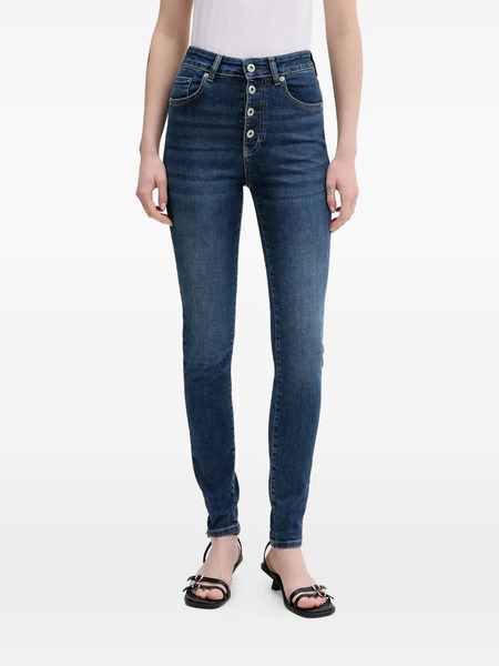  Karl Lagerfeld Jeans Button-embellished Jeans - Blue 