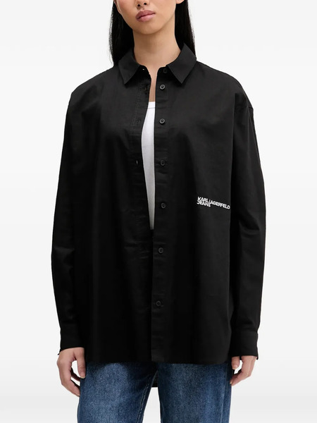  Karl Lagerfeld Jeans Buttoned Long-sleeve Shirt - Black 