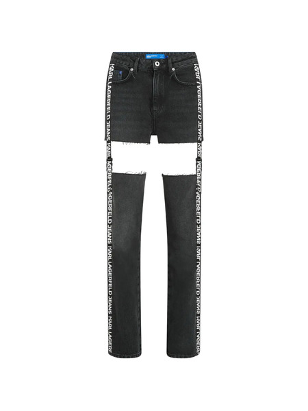  Karl Lagerfeld Jeans Cut-out Jeans - Black 