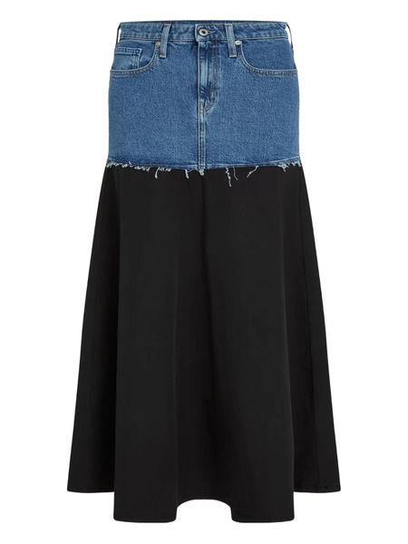  Karl Lagerfeld Jeans Denim-panelled Maxi Skirt - Blue 