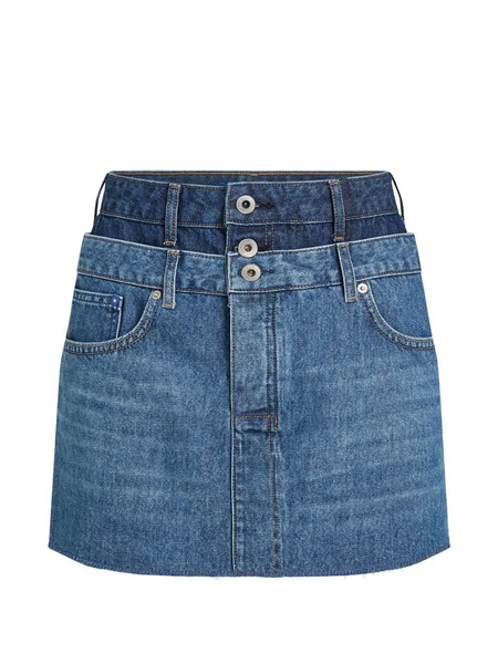  Karl Lagerfeld Jeans Double-waist Denim Mini Skirt - Blue 
