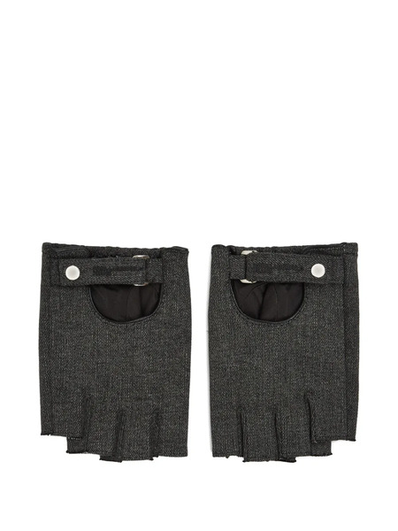  Karl Lagerfeld Jeans Fingerless Denim Gloves - Black 