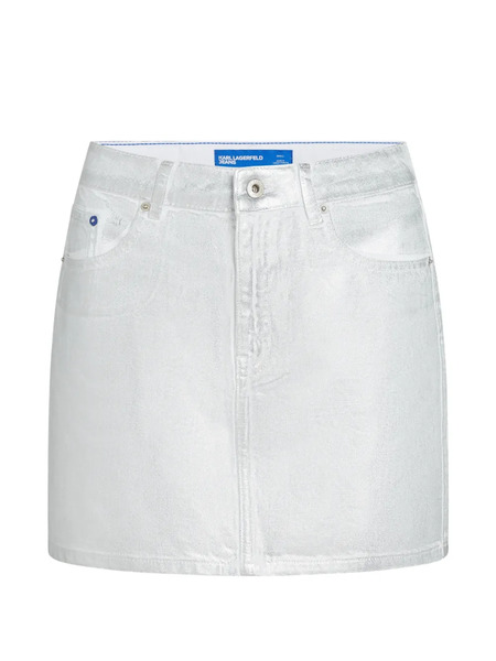  Karl Lagerfeld Jeans Five-pocket Denim Mini Skirt - Silver 