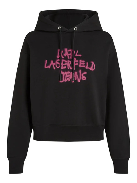  Karl Lagerfeld Jeans Graffiti-logo Hoodie - Black 