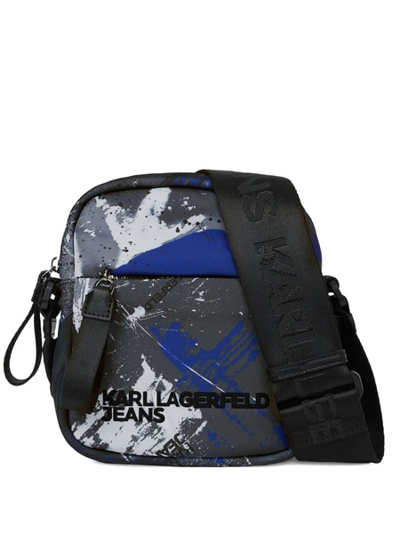 Karl Lagerfeld Jeans Graffiti-print Messenger Bag - Grey 