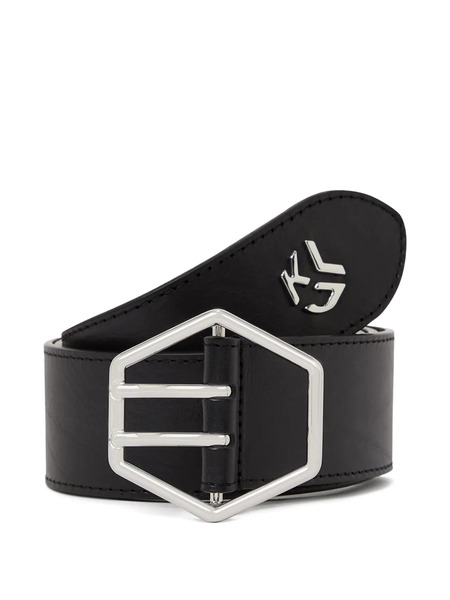  Karl Lagerfeld Jeans Hexagon-buckle Leather Belt - Black 