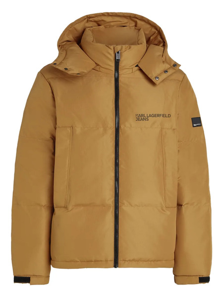  Karl Lagerfeld Jeans Hooded Puffer Jacket - Neutrals 
