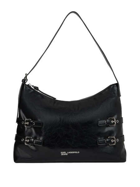  Karl Lagerfeld Jeans Large Buckle Shoulder Bag - Black 