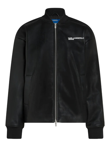  Karl Lagerfeld Jeans Logo-detail Bomber Jacket - Black 