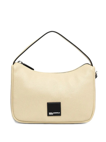 Karl Lagerfeld Jeans Logo-patch Leather Shoulder Bag - Neutrals 