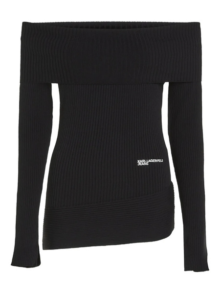  Karl Lagerfeld Jeans Off-shoulder Sweater - Black 