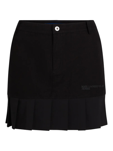  Karl Lagerfeld Jeans Pleated Mini Skirt - Black 