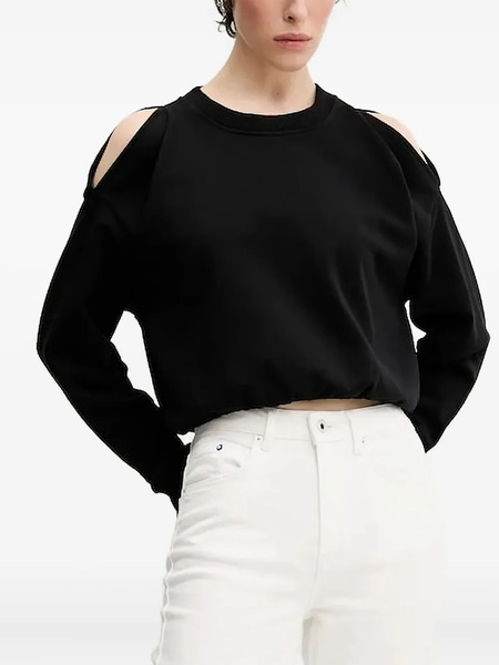  Karl Lagerfeld Jeans Shoulder Cut-out Sweatshirt - Black 
