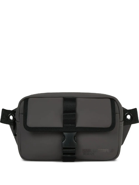  Karl Lagerfeld Jeans Strap Buckle Messenger Bag - Grey 