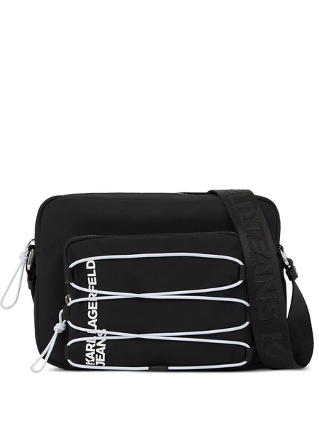  Karl Lagerfeld Jeans String Utility Shoulder Bag - Black 