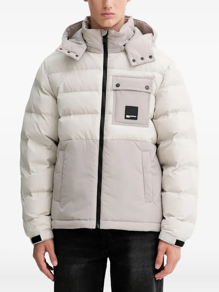  Karl Lagerfeld Jeans Utility Hooded Patch-pocket Jacket - Neutrals 