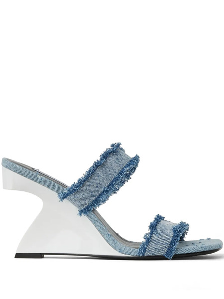  Karl Lagerfeld Jeans Waverly Wedge Sandals - Blue 
