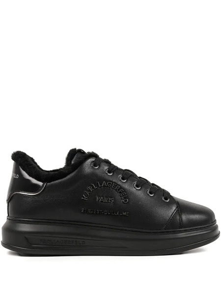  Karl Lagerfeld Kapri Leather Sneakers - Black 
