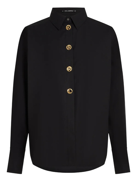  Karl Lagerfeld Karl-letters-buttons Shirt - Black 