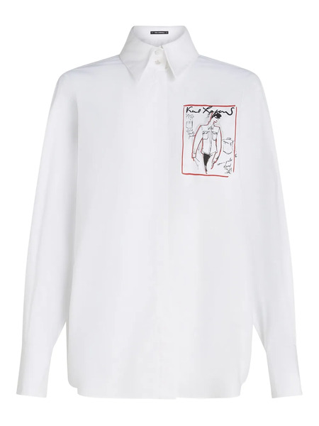  Karl Lagerfeld Karl Series Poplin Shirt - White 