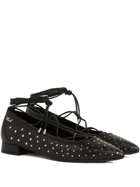  Karl Lagerfeld Kerrie Ballet Flats - Black 