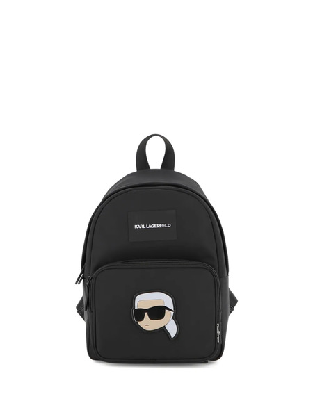 Karl Lagerfeld Kids Appliqué Logo Backpack - Black 