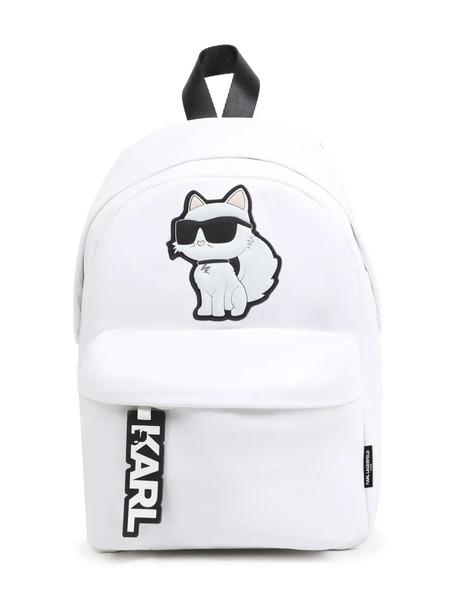  Karl Lagerfeld Kids Choupette-appliqué Backpack - White 