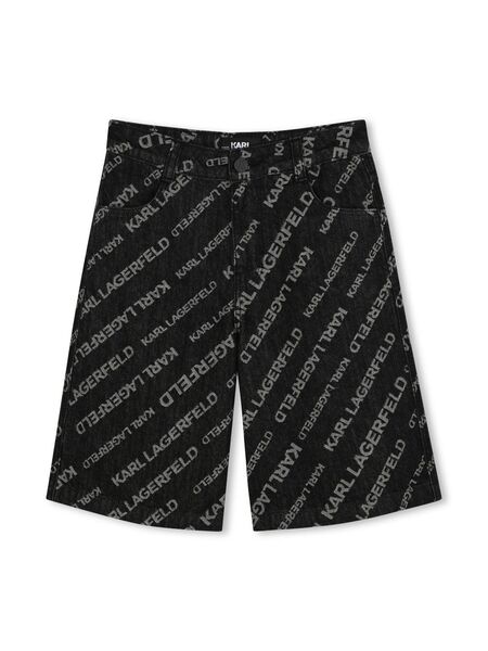  Karl Lagerfeld Kids Denim Shorts - Grey 
