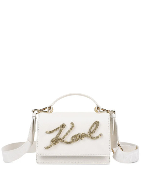  Karl Lagerfeld Kids Embellished Top Handle Bag - White 