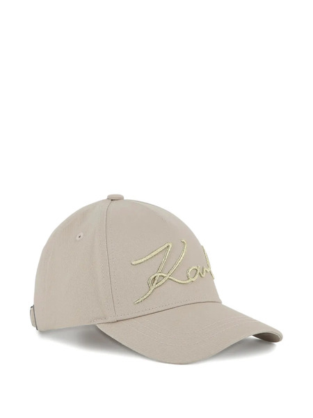  Karl Lagerfeld Kids Embroidered Cap - Neutrals 
