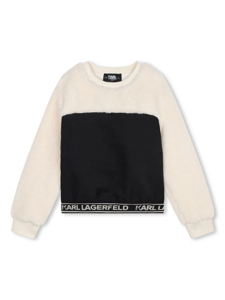  Karl Lagerfeld Kids Faux Fur Sweatshirt - White 