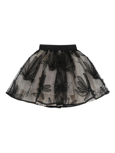  Karl Lagerfeld Kids Floral Sequin Skirt - Black 