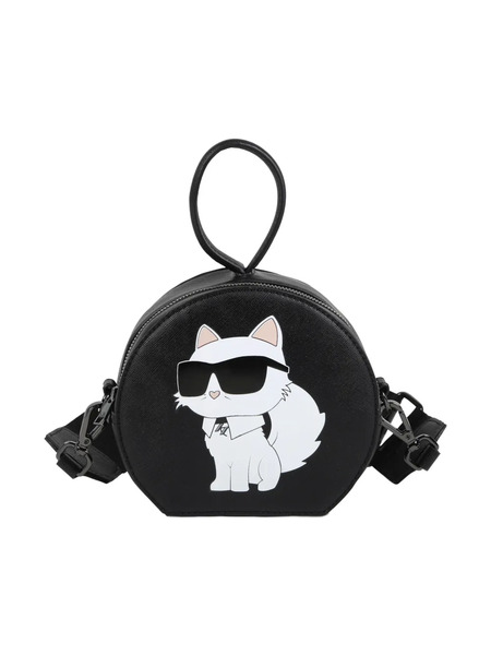  Karl Lagerfeld Kids Graphic Print Handle Bag - Black 