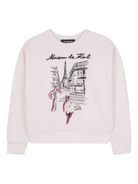  Karl Lagerfeld Kids Graphic-print Sweatshirt - Pink 