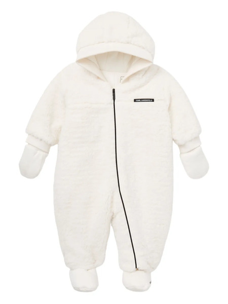  Karl Lagerfeld Kids Hooded Teddy All-in-one - Neutrals 