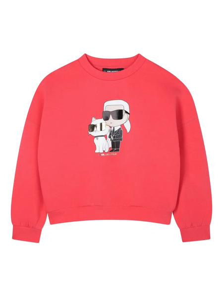  Karl Lagerfeld Kids Ikon Karl & Choupette Sweatshirt - Red 