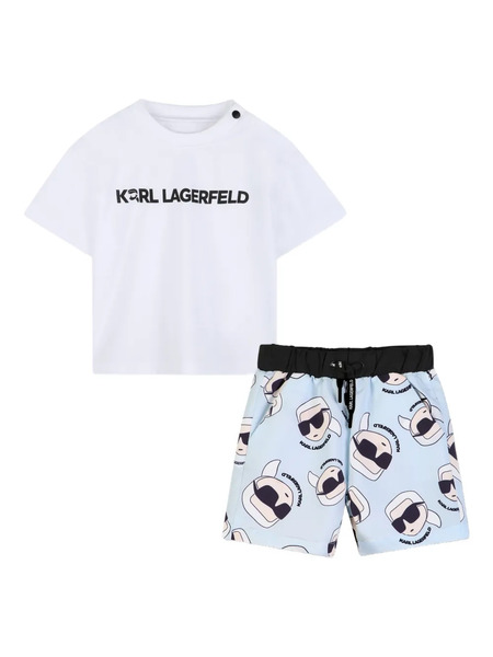  Karl Lagerfeld Kids Ikonik Karl Shorts Set - Blue 