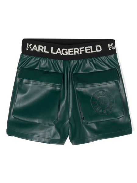  Karl Lagerfeld Kids Logo-embellished Shorts - Green 