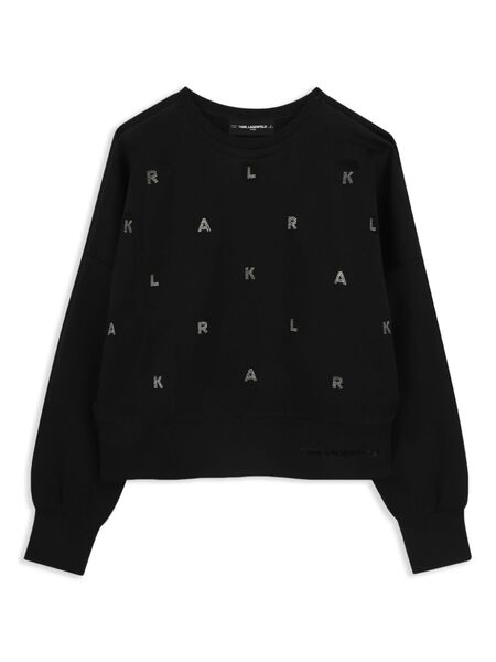  Karl Lagerfeld Kids Logo-embellished Sweatshirt - Black 