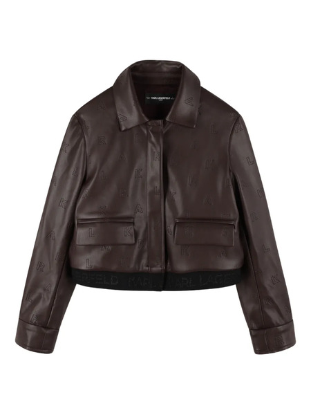  Karl Lagerfeld Kids Logo-embossed Jacket - Brown 