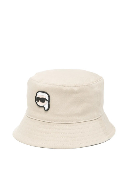  Karl Lagerfeld Kids Logo-patch Reversible Bucket Hat - Neutrals 