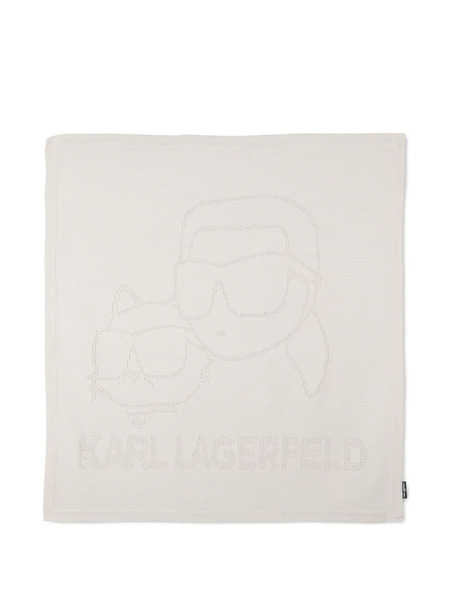  Karl Lagerfeld Kids Logo-print Blanket - White 