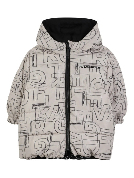  Karl Lagerfeld Kids Logo-print Puffer Jacket - Neutrals 