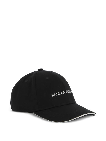  Karl Lagerfeld Kids Logo Trim Cap - Black 