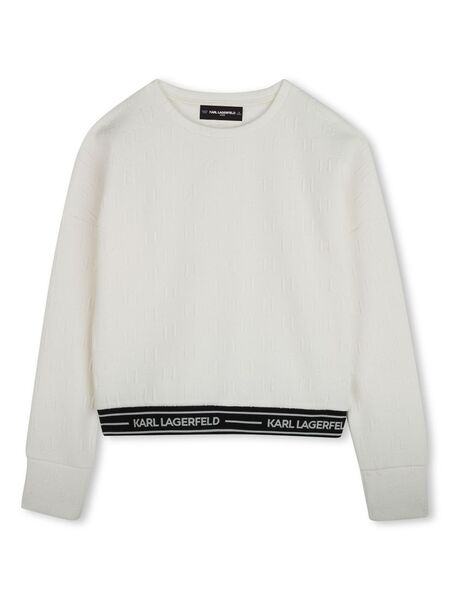 Karl Lagerfeld Kids Logo-waistband Sweatshirt - Neutrals 