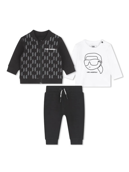  Karl Lagerfeld Kids Monogram Tracksuit Set - White 