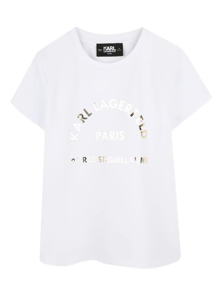  Karl Lagerfeld Kids Paris-print T-shirt - White 