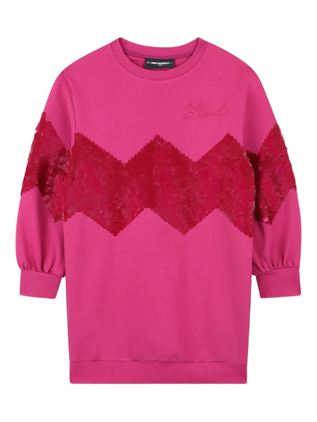  Karl Lagerfeld Kids Sequin-embellished Sweatshirt Dress - Pink 