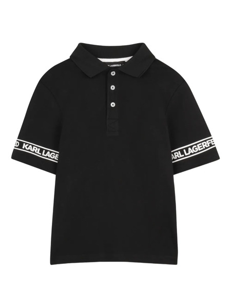  Karl Lagerfeld Kids Sleeve-print Top - Black 