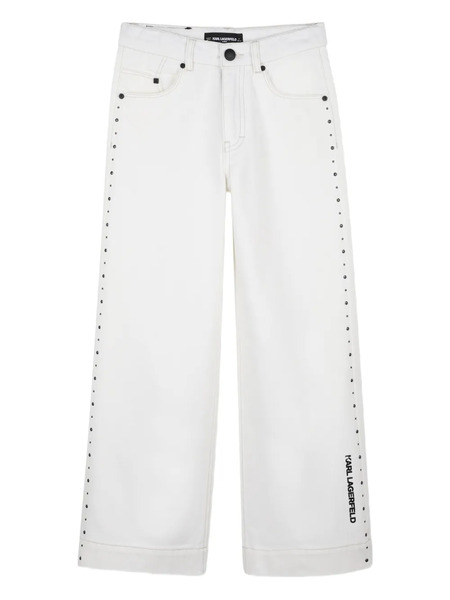  Karl Lagerfeld Kids Stud Trousers - White 